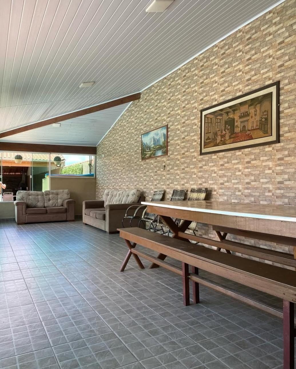Sala de estar com lareira